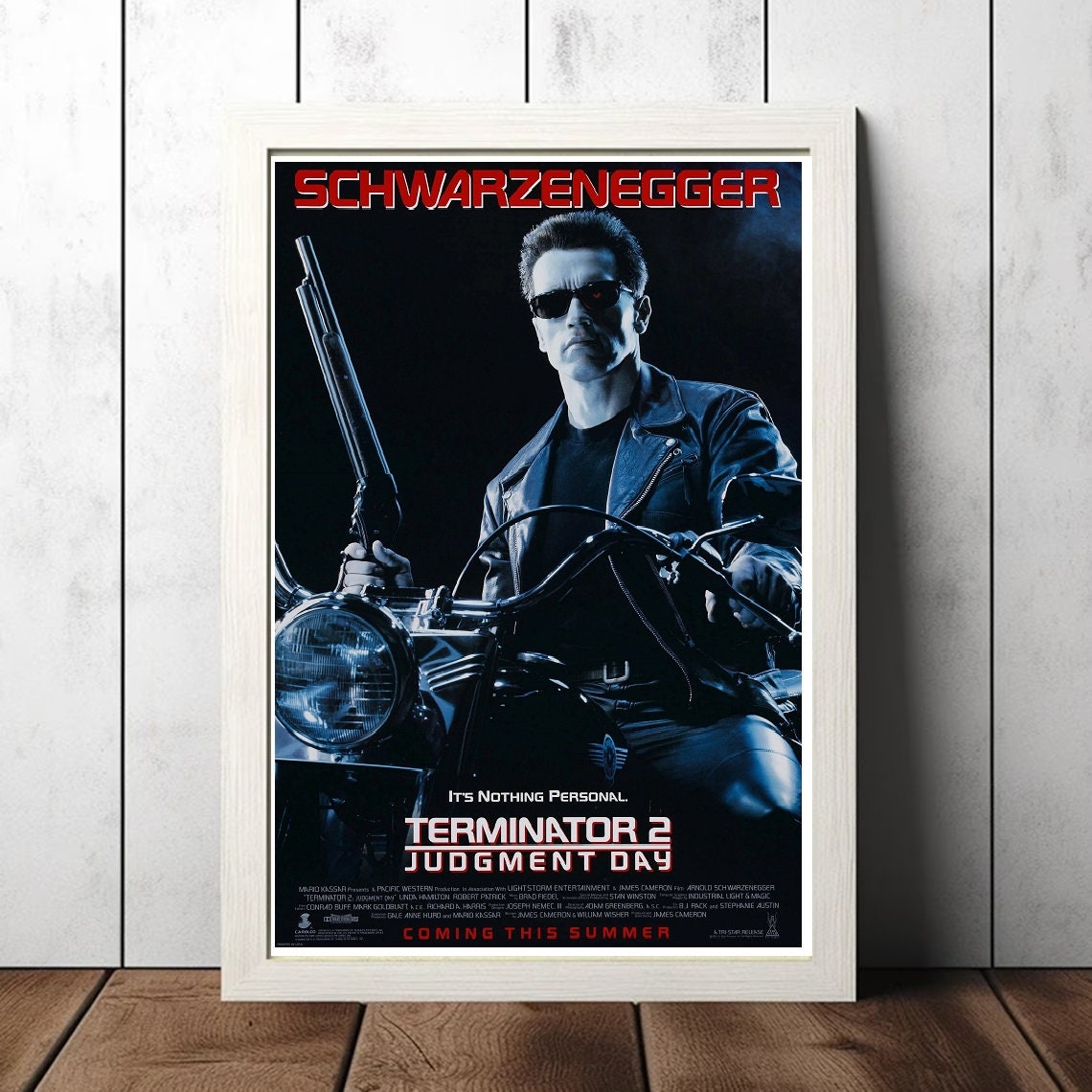 Terminator 2 Judgment Day (1991) Movie Film Poster, Canvas Poster