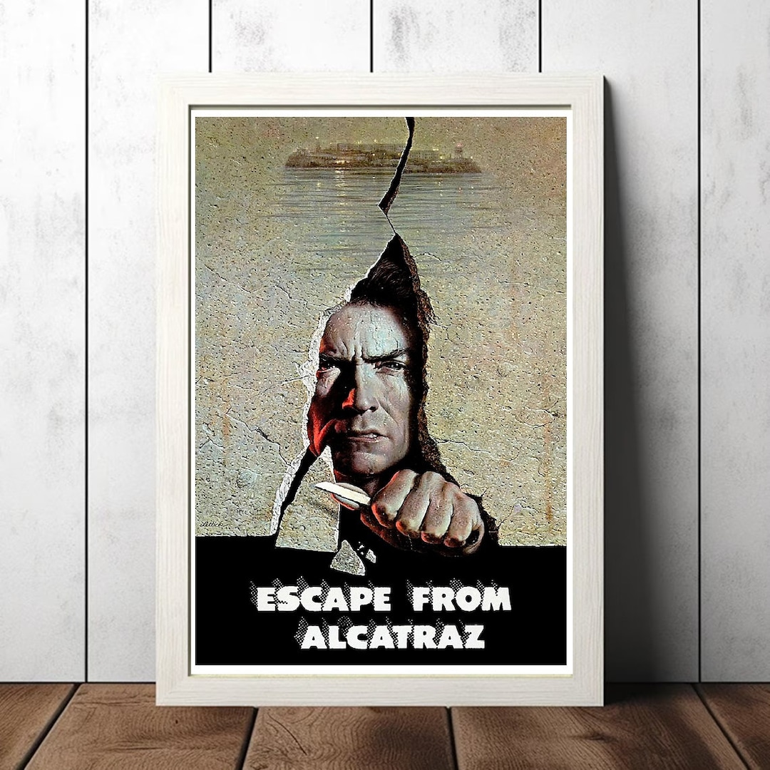 アルカトラズからの脱出の映画ポスター、クラシック映画アートプリント