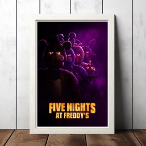 Five Nights at Freddys 2023 Movie Film Poster Canvas Poster Printing, Classic Movie Wall Art for Room Decor, Unique Gift