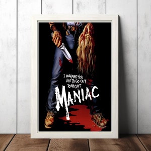 Maniac 1980 Movie Poster, Classic Horror Film Wall Art - Etsy