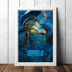 Godzilla King of the Monsters (2019) Poster di film, stampa di poster su tela Arte da parete di film classici per l'arredamento della camera Idea regalo unica