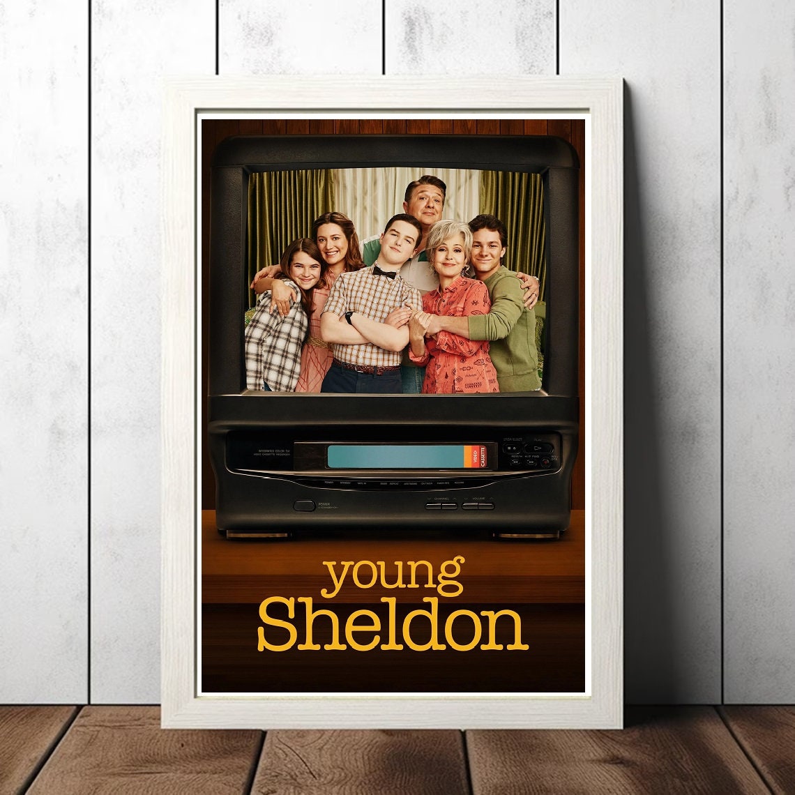 Young Sheldon (2017) Movie Film Poster, Canvas Poster Printing Classic Movie Wall Art for Room Decor Unique Gift Idea