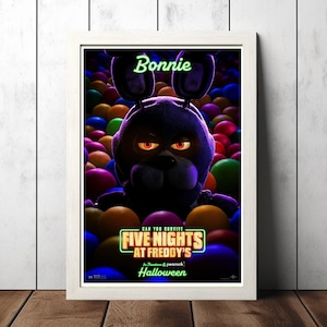Five Nights at Freddys 2023 Movie Film Poster Canvas Poster Printing, Classic Movie Wall Art for Room Decor, Unique Gift