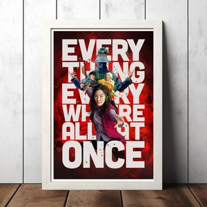 Everything Everywhere All at Once (2022) Movie Film Poster Canvas Poster Printing, Classic Movie Wall Art for Room Decor, Unique Gift