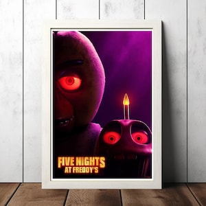 Five Nights at Freddys 2023 Movie Film Poster Canvas Poster Printing, Classic Movie Wall Art for Room Decor, Unique Gift