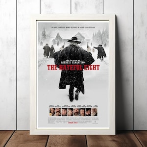 The Hateful Eight (2015) Film-Cover-Leinwand-Posterdruck, klassische Film-Wandkunst für Raumdekoration, einzigartige Geschenkidee