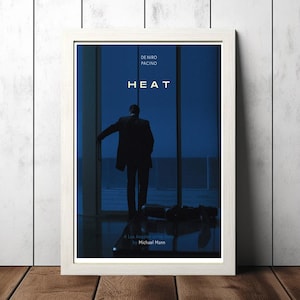 Pôster de filme Heat 1995, impressão de pôster em tela, arte clássica de parede de filme para decoração de quarto, ideia exclusiva de presente