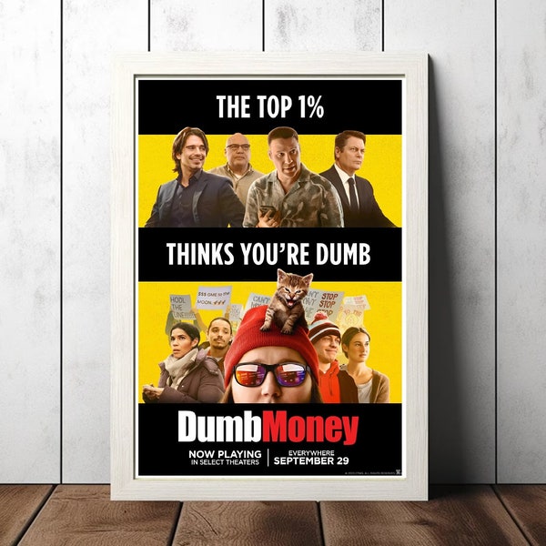 Dumb Money (2023 Movie Film Poster, Canvas Poster Printing, Classic Movie Wall Art for Room Decor, Unique Gift Idea