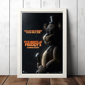 Five Nights at Freddys 2023 Movie Film Poster Canvas Poster Printing, Classic Movie Wall Art for Room Decor, Unique Gift