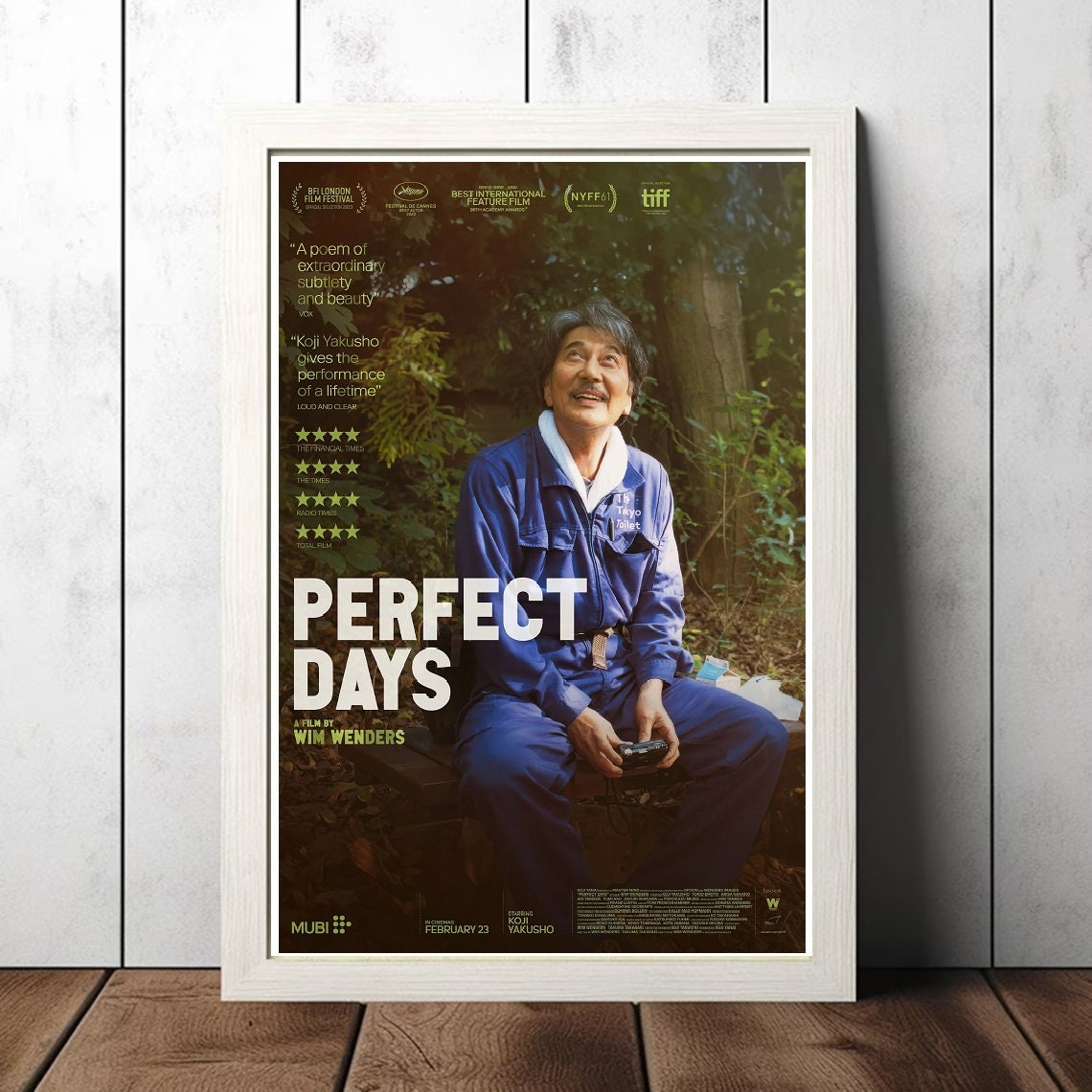Perfect Days (2023) Movie Film Poster, Canvas Poster Printing, Classic Movie Wall Art for Room Decor, Unique Gift Idea