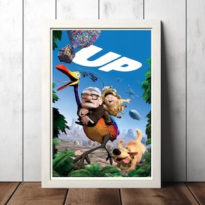 Up (póster de película de 2009, impresión de carteles en lienzo, arte de pared de película clásica para decoración de habitación, idea de regalo única