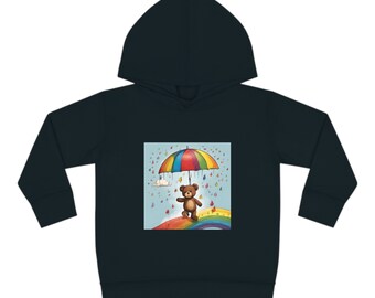 Rainbow Umbrella Pullover Fleece Hoodie
