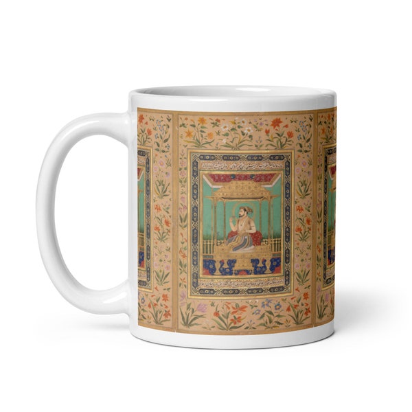 Royal Fine Art Coffee Mug - Mughal Emperor Shah Jahan on the Peacock Throne