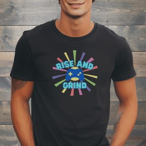 Gamer T-Shirt, Rise and Grind, Video Gamer Gifts, Gamer Gifts, Gamer tee, Unixex t-shirt,video game gifts, Bella Canvas Soft, Gamer tshirt,