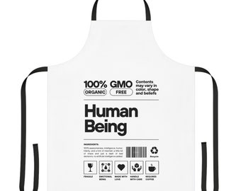 Human Being Nutrition Label Apron | Funny and Unique Apron | Funny Mothers Day Gift | Mothers Day Gift | Gift for Health Nuts