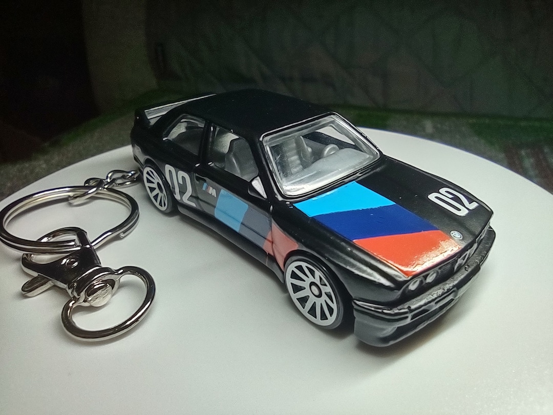 BMW M3 3 Series E30 Black Custom Diecast Hot Wheels Keychain Racing ...