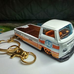 Volkswagen T2 pickup custom Keychain special day gift Hot wheels matchbox model vw birthday anniversary husband boyfriend son friend copper
