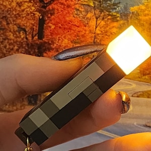 Brownstone rechargeable pixel torch light & character Keychain light edition Gift son daughter birthday party toy video game daughter