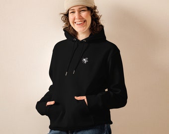 Sweat Noir à capuche écologique unisexe