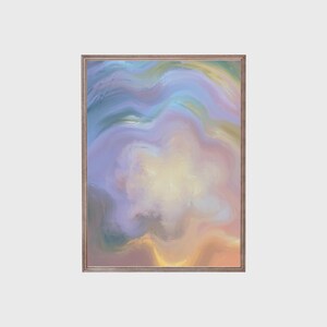 Abstract Pastel Wall Art – Digital Download, Soft Cute Tones, Serene Printable Decor, Cute Star, Multiple Sizes Available