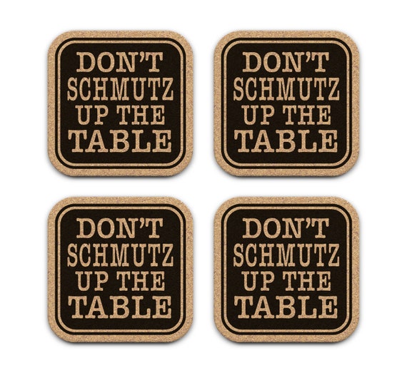 Your Drink Is Shvitzing Funny Yiddish Coaster Gift Set Of 4 Handmade Products Kitchen Dining Fili Com Au