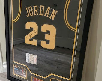 FRAMED! 97-98 Michael Jordan Signed Autographed Bulls Mitchell & Ness Jersey with LOA