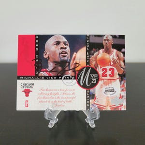 Michael Jordan Chicago Bulls signierte signierte übergroße Kartenkarte Hologramm w / COA