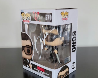 Bono Bardzo Rzadki Paul David Hewson U2 Podpisany Autografem Funko Pop Hologram COA