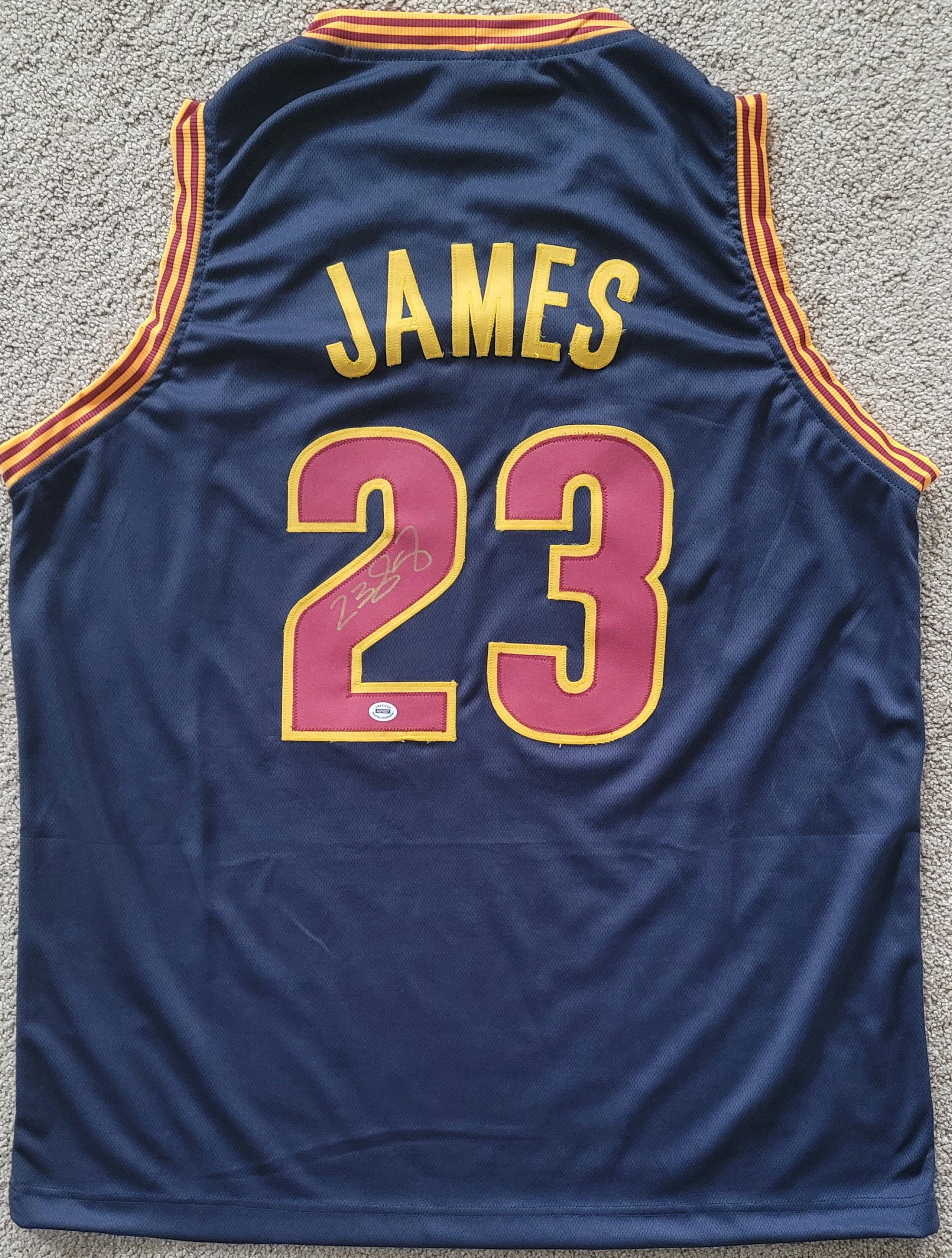 autographed lebron jersey