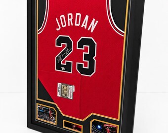 Michael Jordan Signed Framed 1984-85 Rookie-Style Jersey Fanatics Authenticated