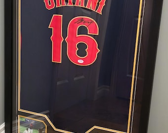 FRAMED! Shohei Ohtani Signed Autographed Japan Samurai Jersey PSA COA Autographed