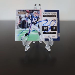 Tom Brady signierte New England Patriots Panini-Karte mit Hologramm-COA