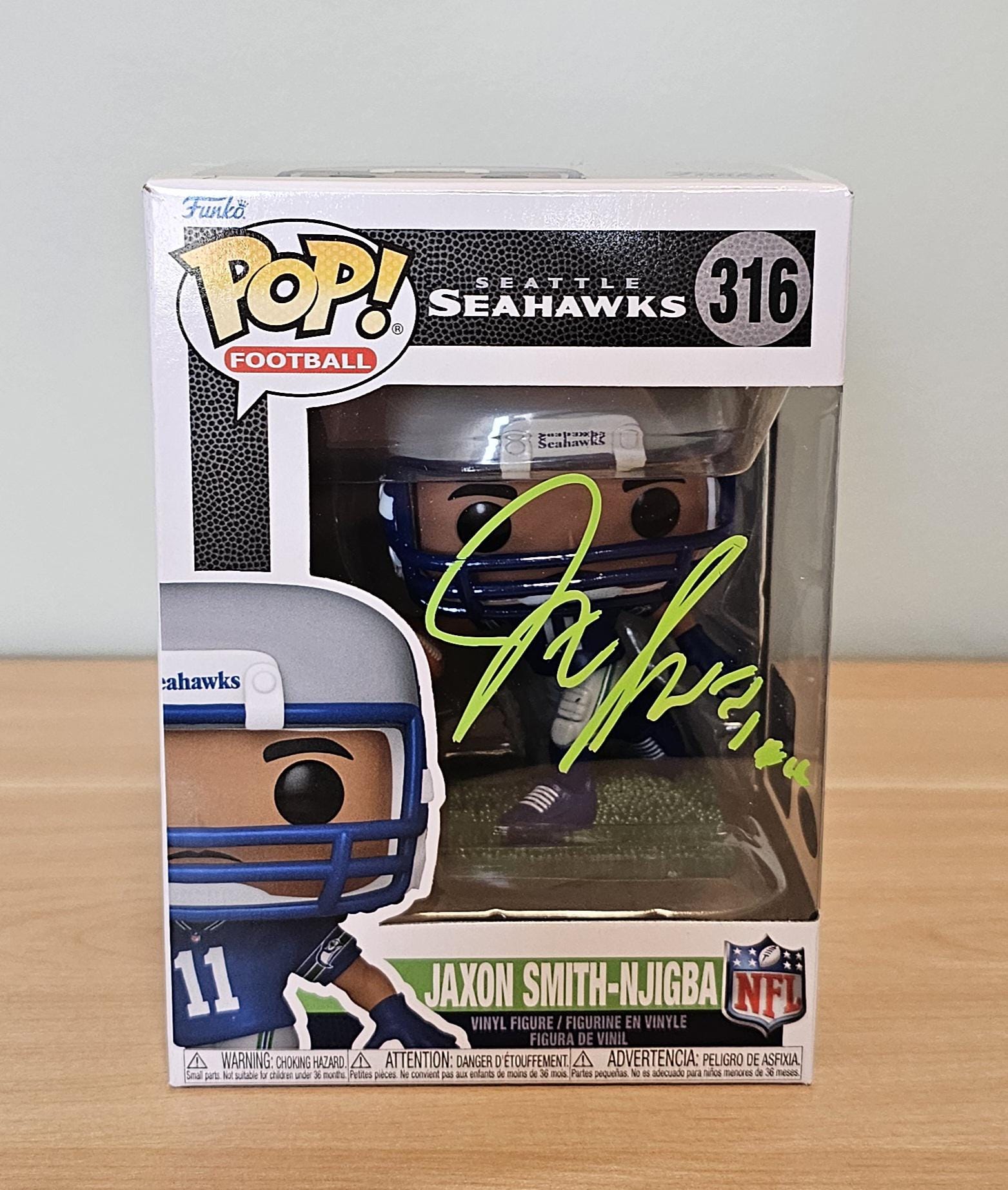 Jaxon Smith Njigba Signed Autographed Seattle Seahawks Funko Pop