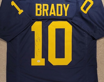 Tom Brady Signed Autographed Michigan Wolverines Custom Jersey w/ COA