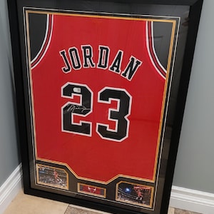 FRAMED! Michael Jordan Signed Autographed Chicago Bulls Jersey Authenticated