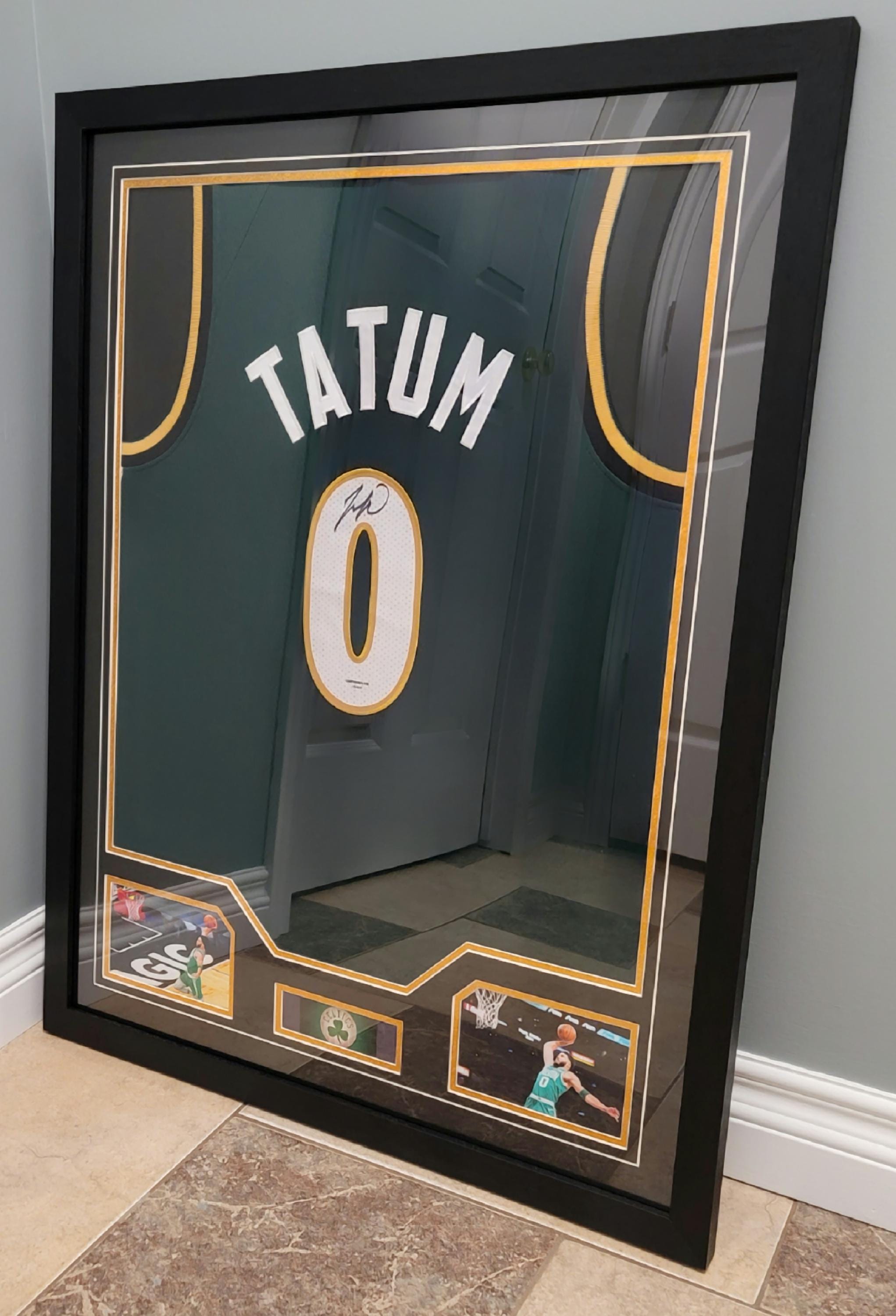 CUSTOM FRAMED! Jayson Tatum Signed Autographed Celtics Custom