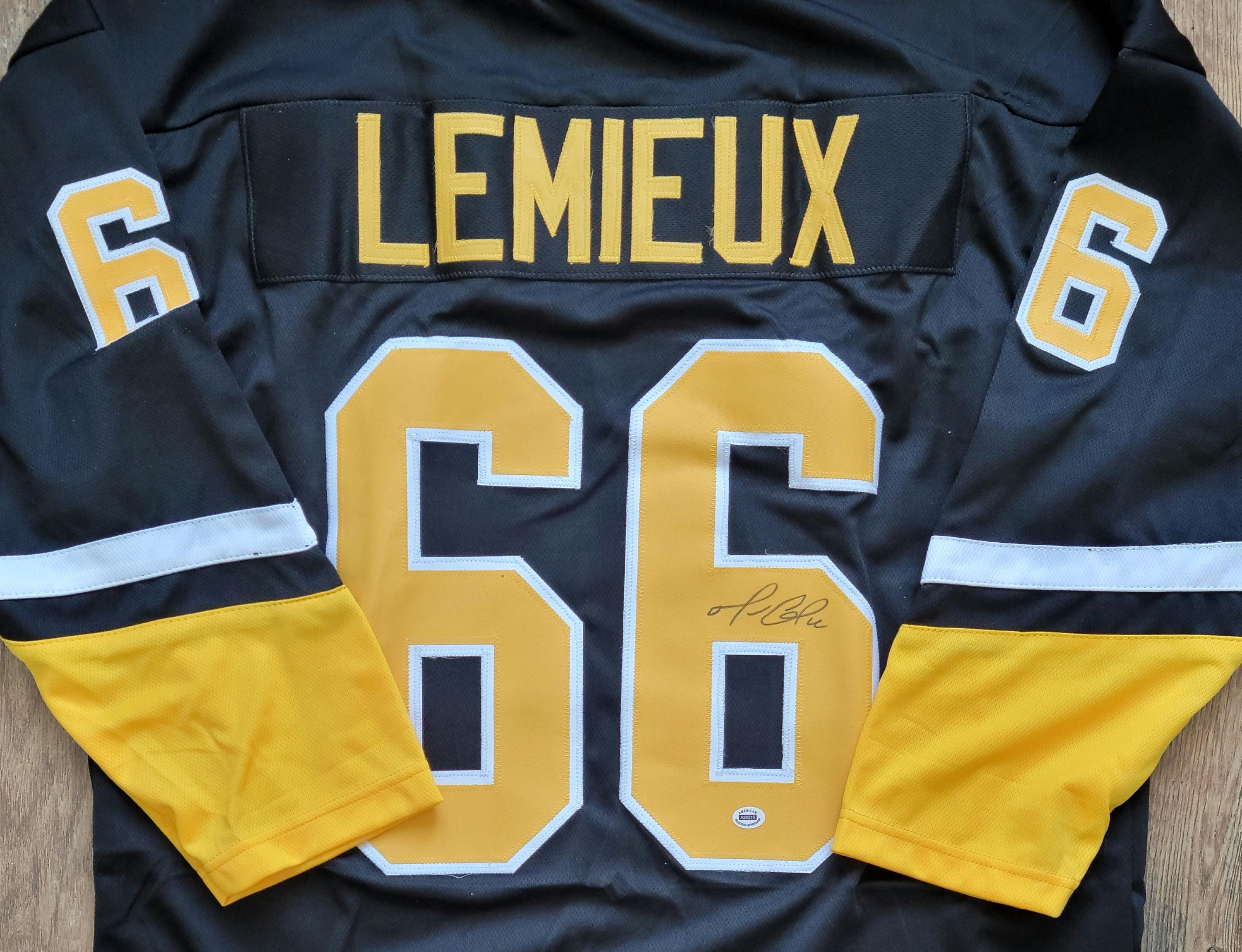 Mario Lemieux Signed Autographed Pittsburgh Penguins Custom Jersey