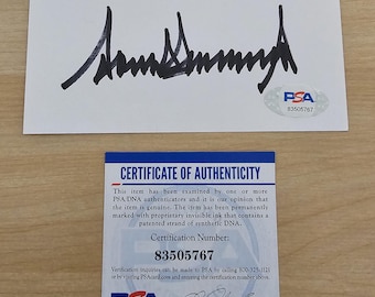 Donald Trump Signed Index Card PSA DNA COA Autographed