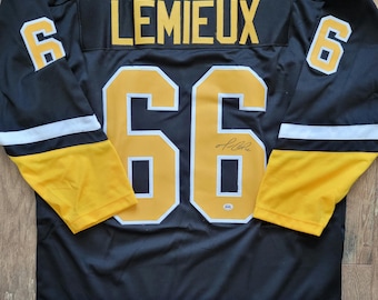 Mario Lemieux Signed Autographed Pittsburgh Penguins Custom Jersey w/ COA
