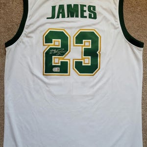 LeBron James Signed Autographed St. Vincent-St. Mary Irish Custom Jersey COA