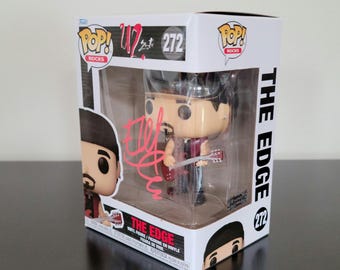 The Edge U2 Signed Autographed Funko Pop Hologram COA Authenticated