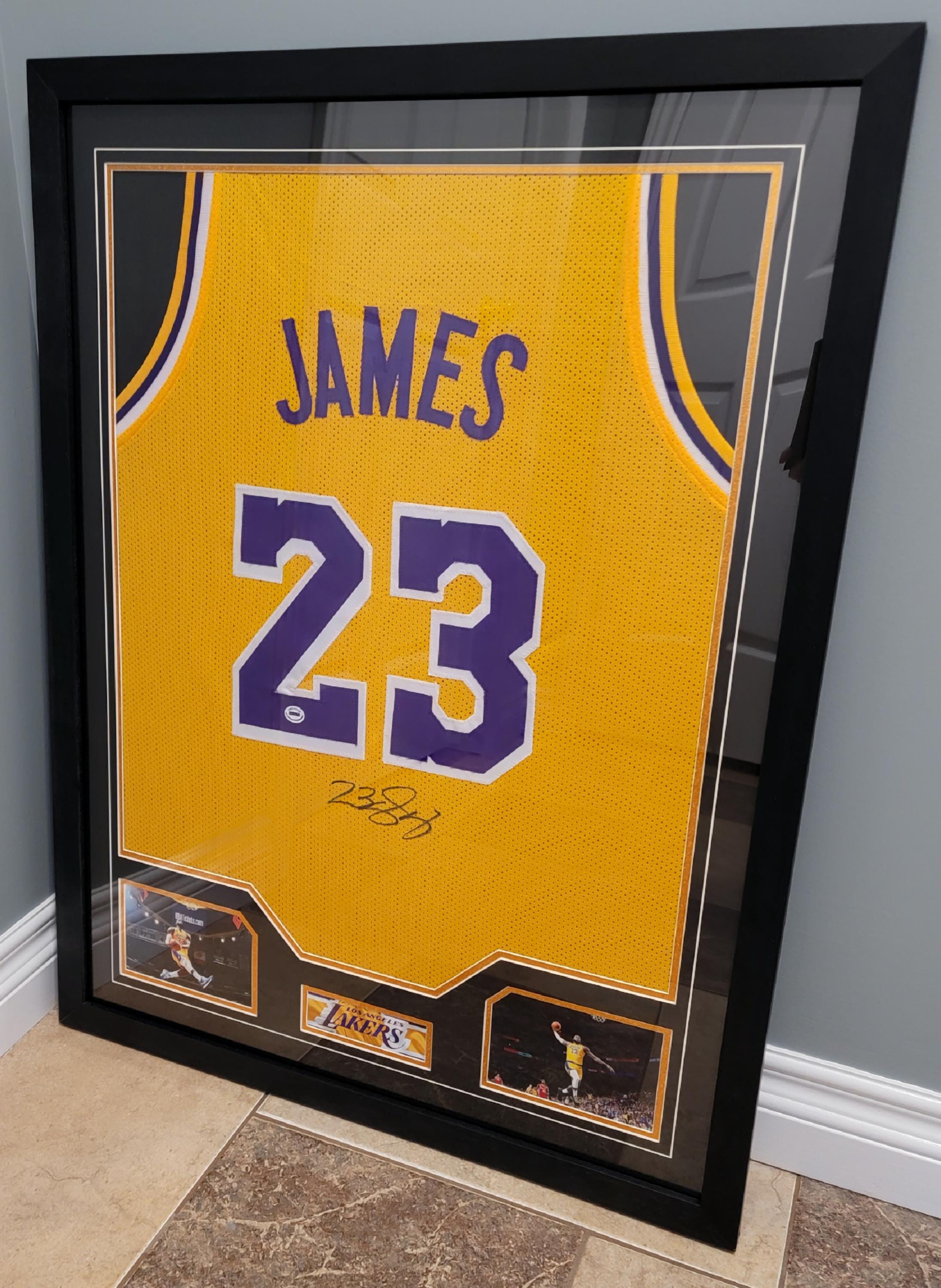 lebron james framed jersey