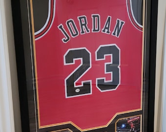 FRAMED! Michael Jordan Signed Autographed Chicago Bulls Jersey Authenticated