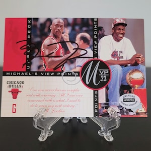 Michael Jordan Chicago Bulls signierte signierte übergroße Kartenkarte Hologramm w / COA