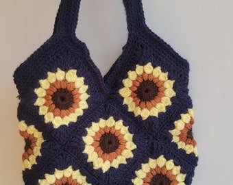 Crochet Sunflower Bag