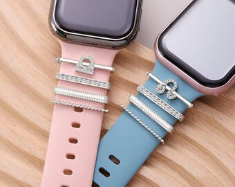Benutzerdefinierter Sternzeichen-Apple-Watch-Armband-Charm – Smartwatch-Charms, individuelles Sternzeichen-Geschenk für Sie, Armband-Zubehör, Smartwatch in Silber