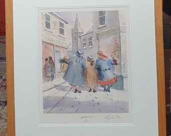 Uptown Girls Limited Edition (200/295) Watercolour by Des Brophy