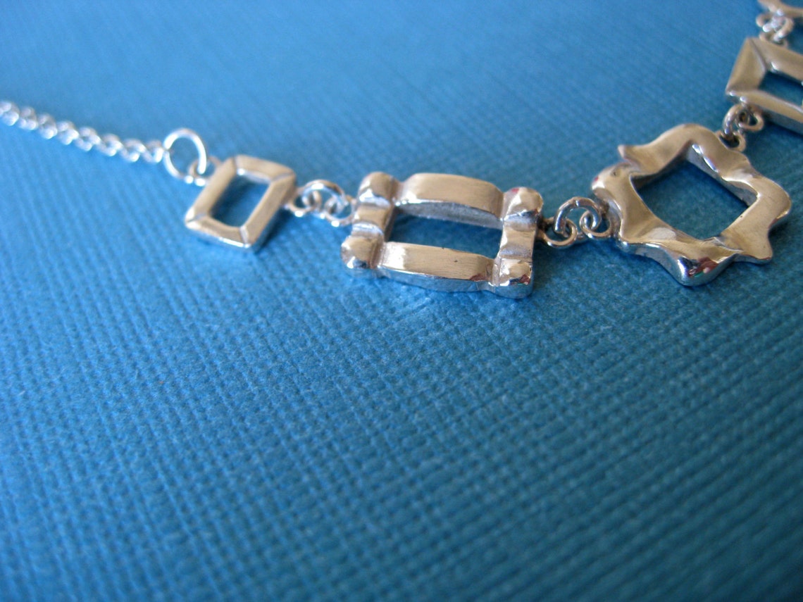 Five Tiny Frames Necklace. Sterling Silver. - Etsy