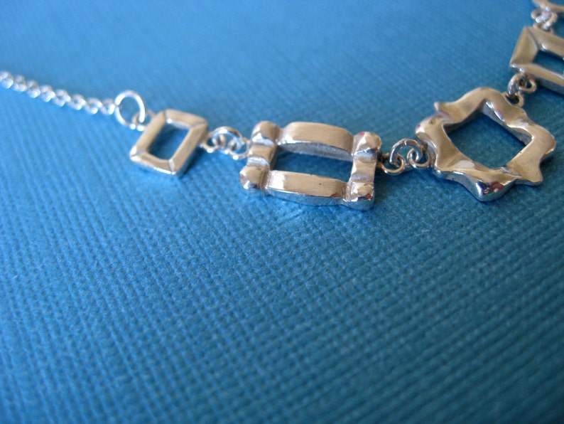 Five Tiny Frames Necklace. Sterling Silver. image 3
