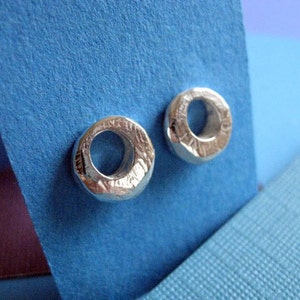 Texture Bubble Sterling Silver Stud Earrings